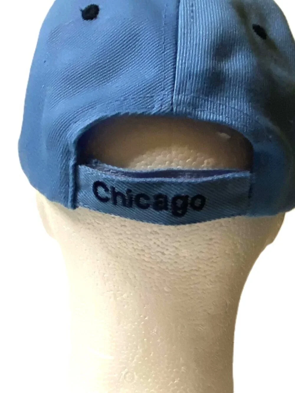 Chicago Baseball Cap Blue Embroidered Script Logo Adjustable Strapback Hat